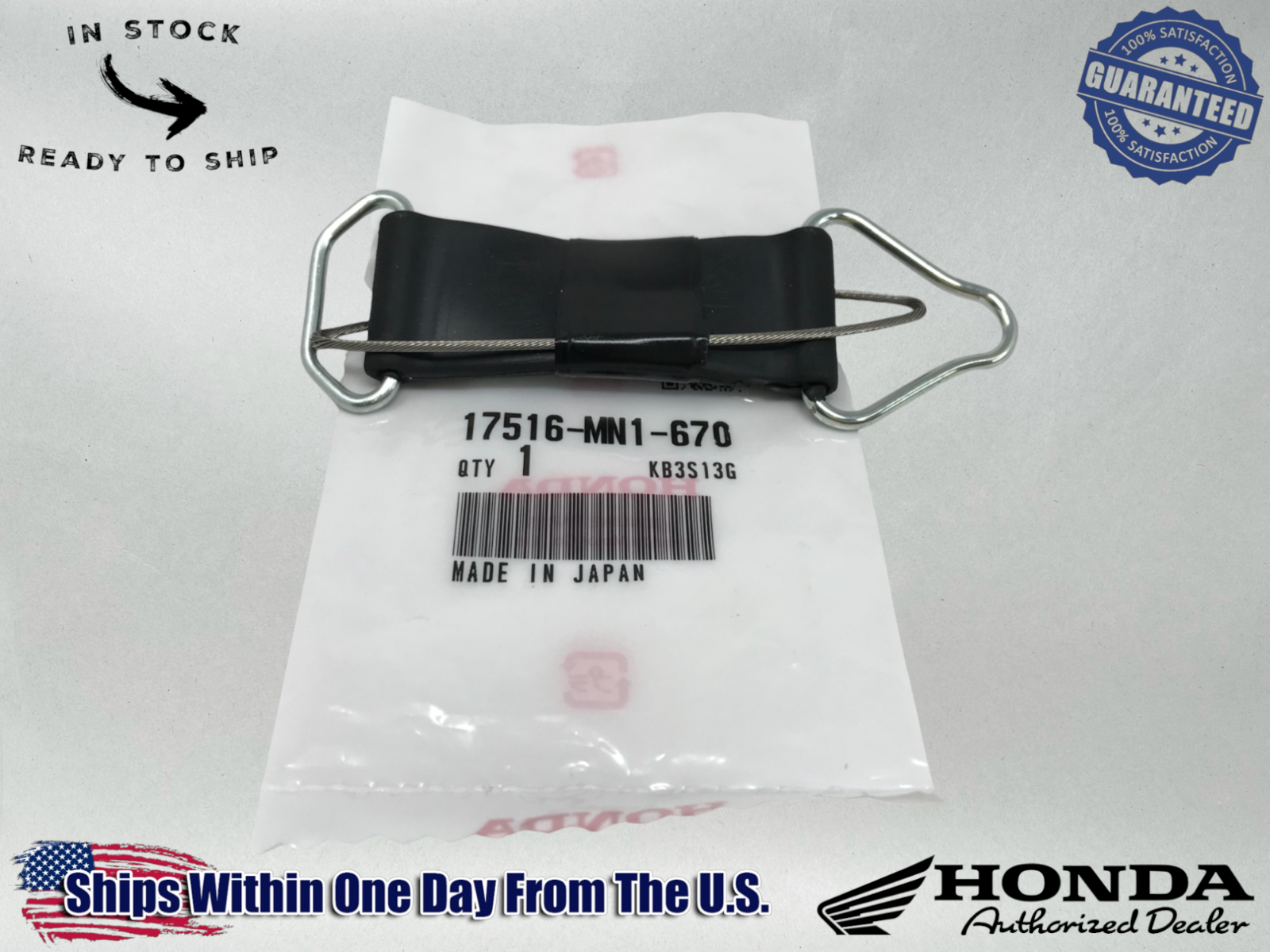 Honda OEM FUEL GAS TANK REAR STRAP BAND 17516-MN1-670