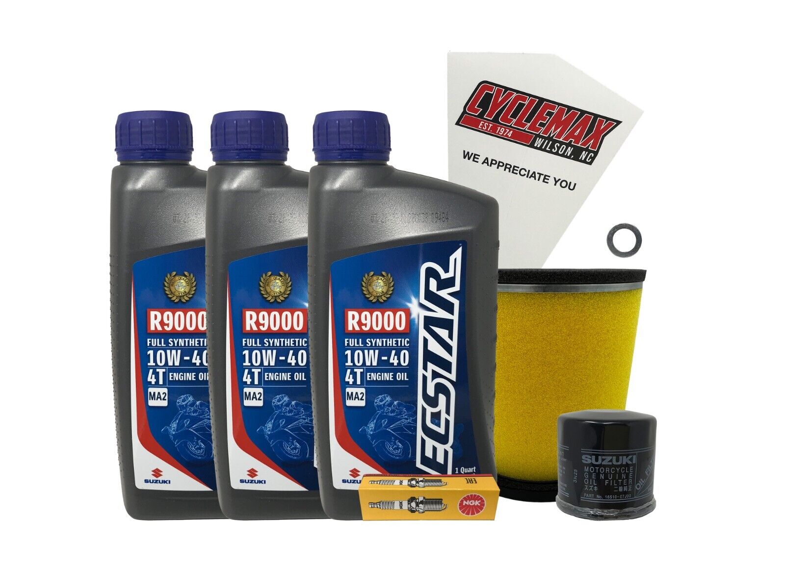 Cyclemax Full Synthetic Tune Up Kit w/ Spark Plug fits 2015-2022 Suzuki LT-A500