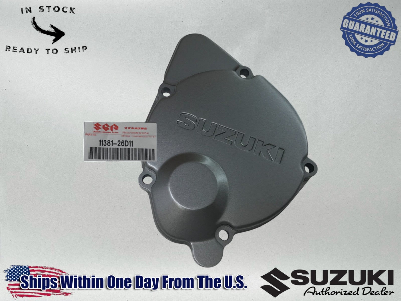 Suzuki Genuine OEM KATANA 600 GSX 750 RT SIDE SIGNAL GENERATOR COVER 11381-26D11