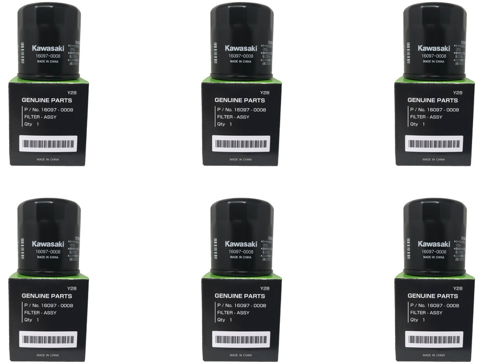 6 Pack Kawasaki OEM Oil Filter 16097-0008