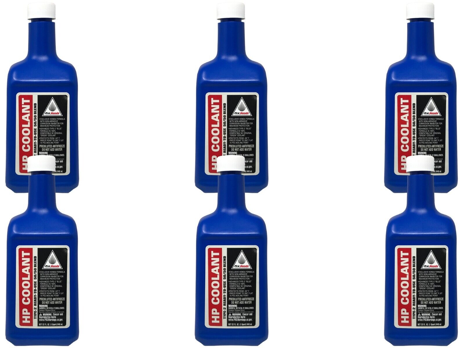 Honda Genuine OEM HP Coolant 50/50 Blend 08C50-C321S02 - 6 Pack