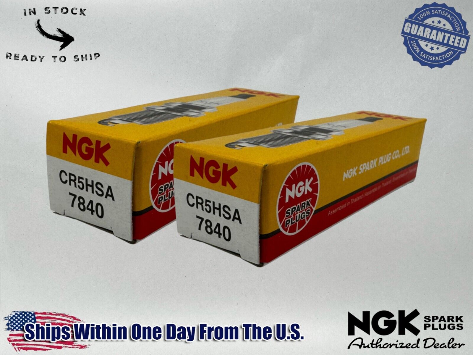 NGK Genuine OEM Authentic Spark Plugs CR5HSA - 2 PACK