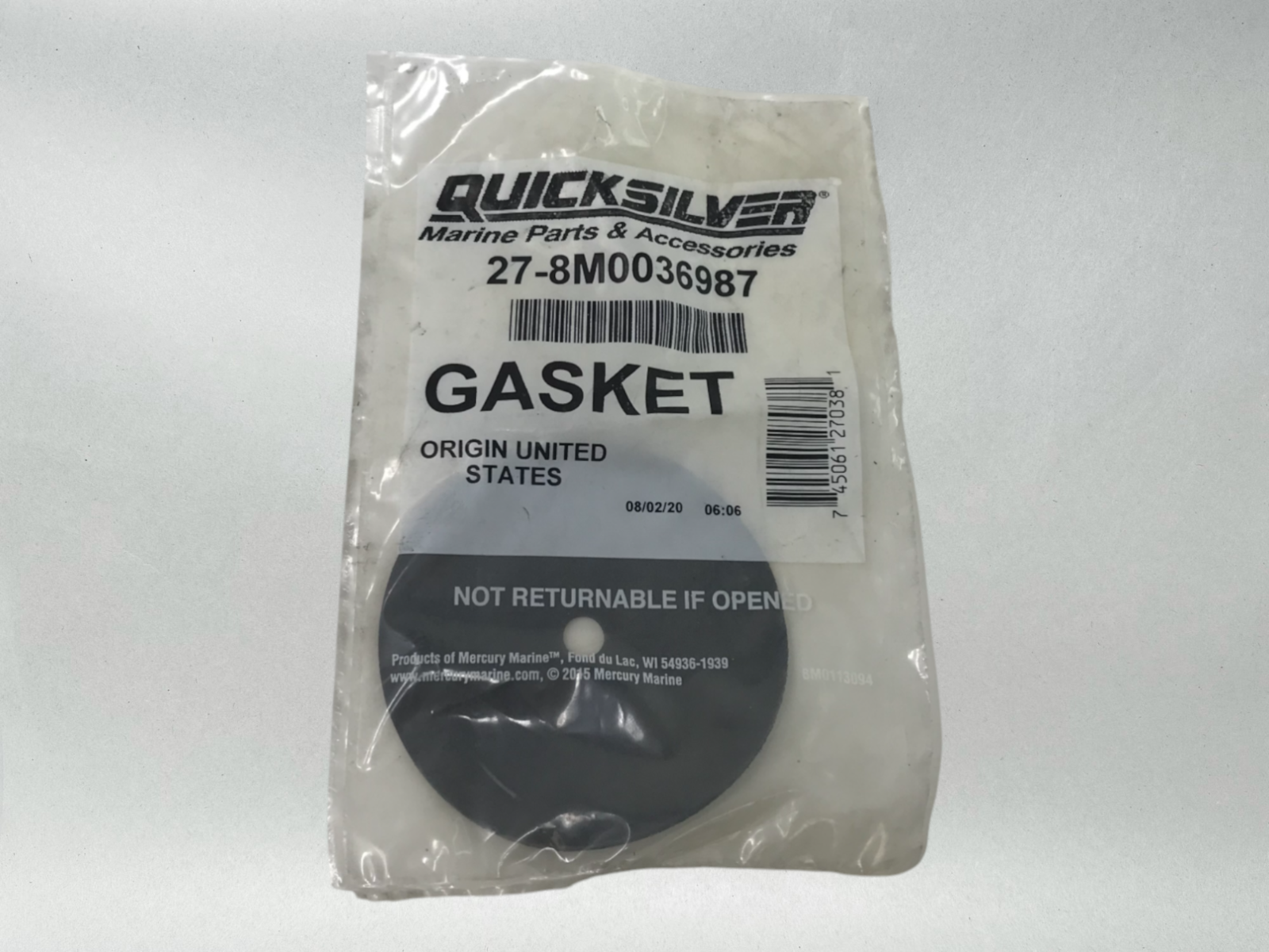 Mercury OEM Mercruiser Quicksilver Heat Exchanger End Cover Gasket 8M0036987