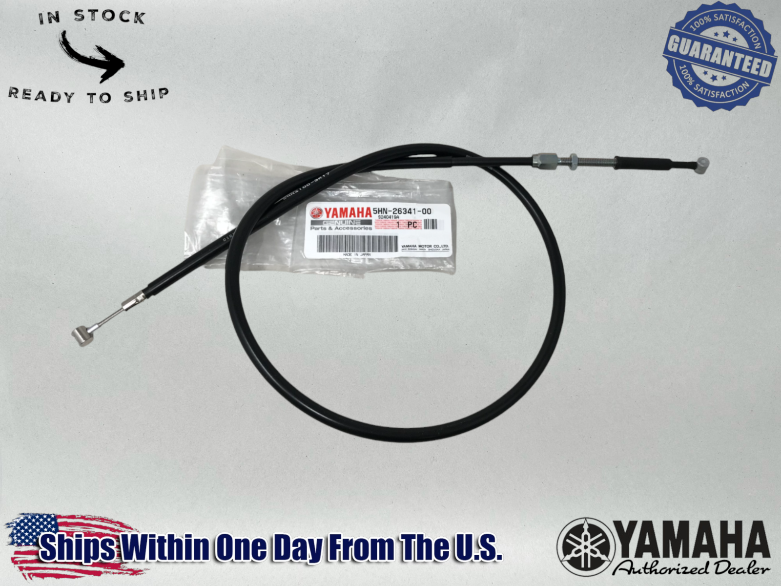 Yamaha Genuine OEM Authentic  Front Hand Brake Cable 5HN-26341-00-00