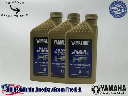 Yamaha Yamalube 5W‑30 FS 4M FC‑W Marine Engine Oils LUB‑05W30‑FC‑12- 3 PACK
