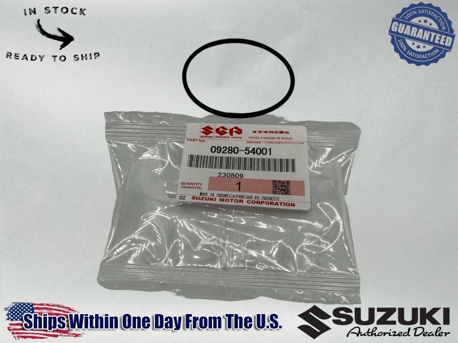 Suzuki Genuine OEM Authentic Oil Filter O-Ring 09280-54001