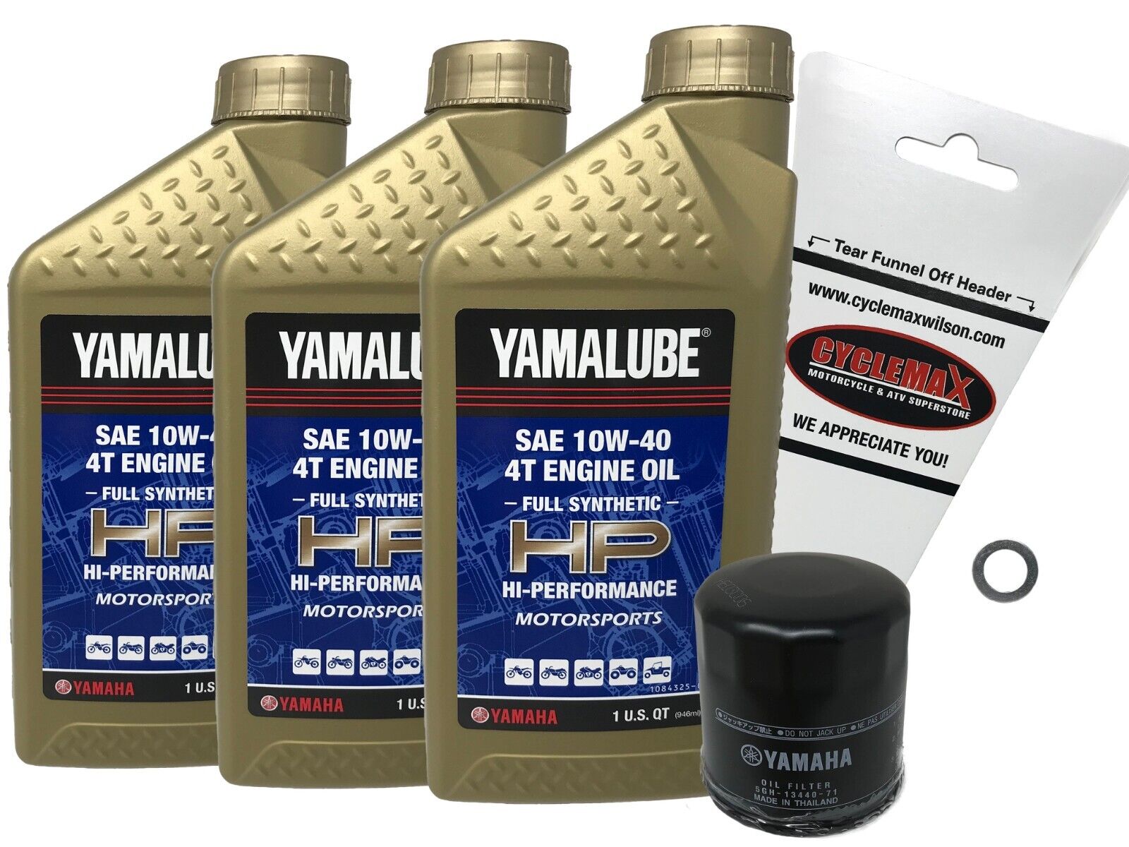 2000-2006 Genuine Yamaha KODIAK 400 Full Synthetic 10w40 Oil Change Kit