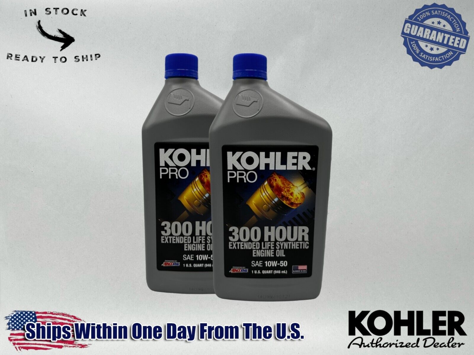 Kohler Genuine OEM Pro SAE 10W-50 Extended Life Synthetic Oil 25 357 72-S-2PACK