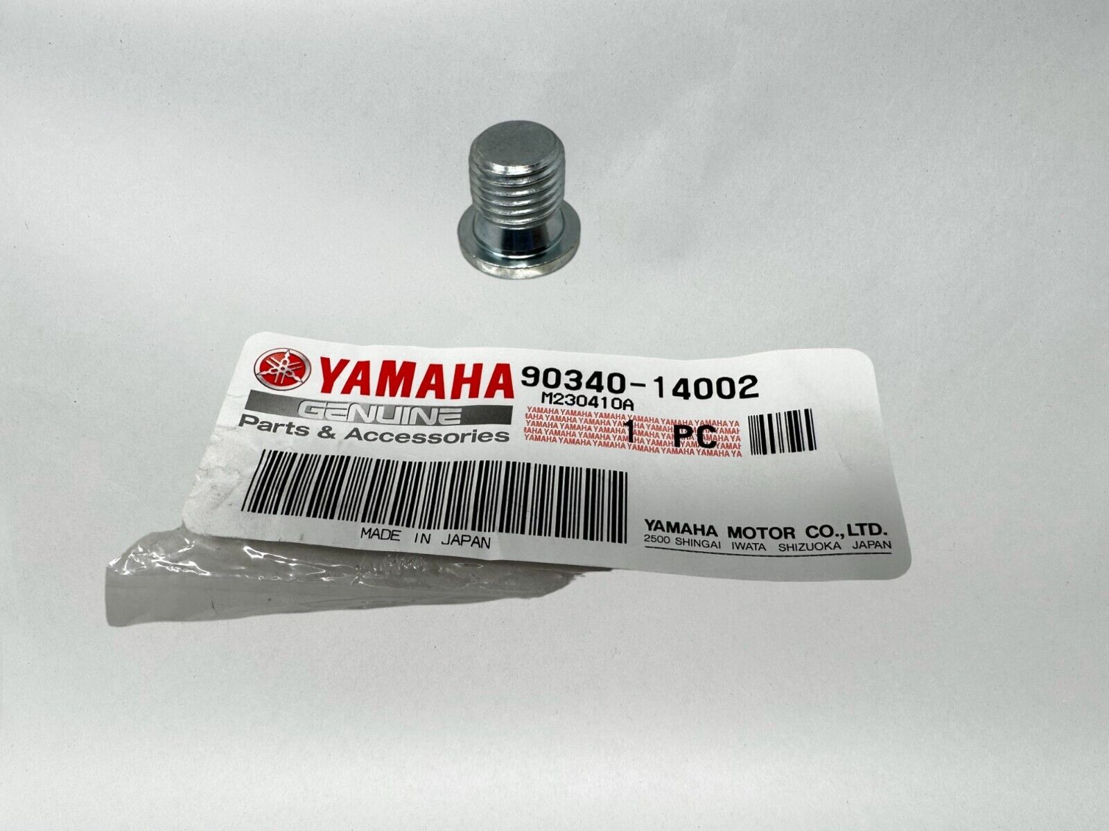 Yamaha Genuine OEM Straight Screw Plug 90340-14002-00