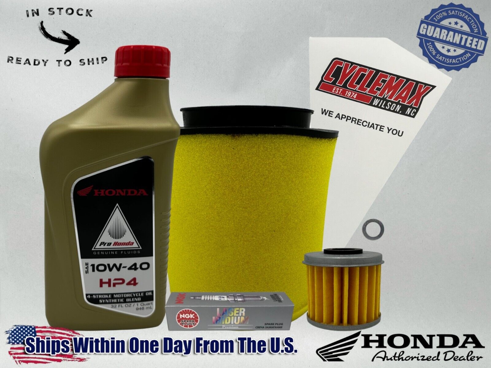 Cyclemax Semi-Synthetic HP4 Tune-Up Kit fits 2004-2005 Honda TRX450R