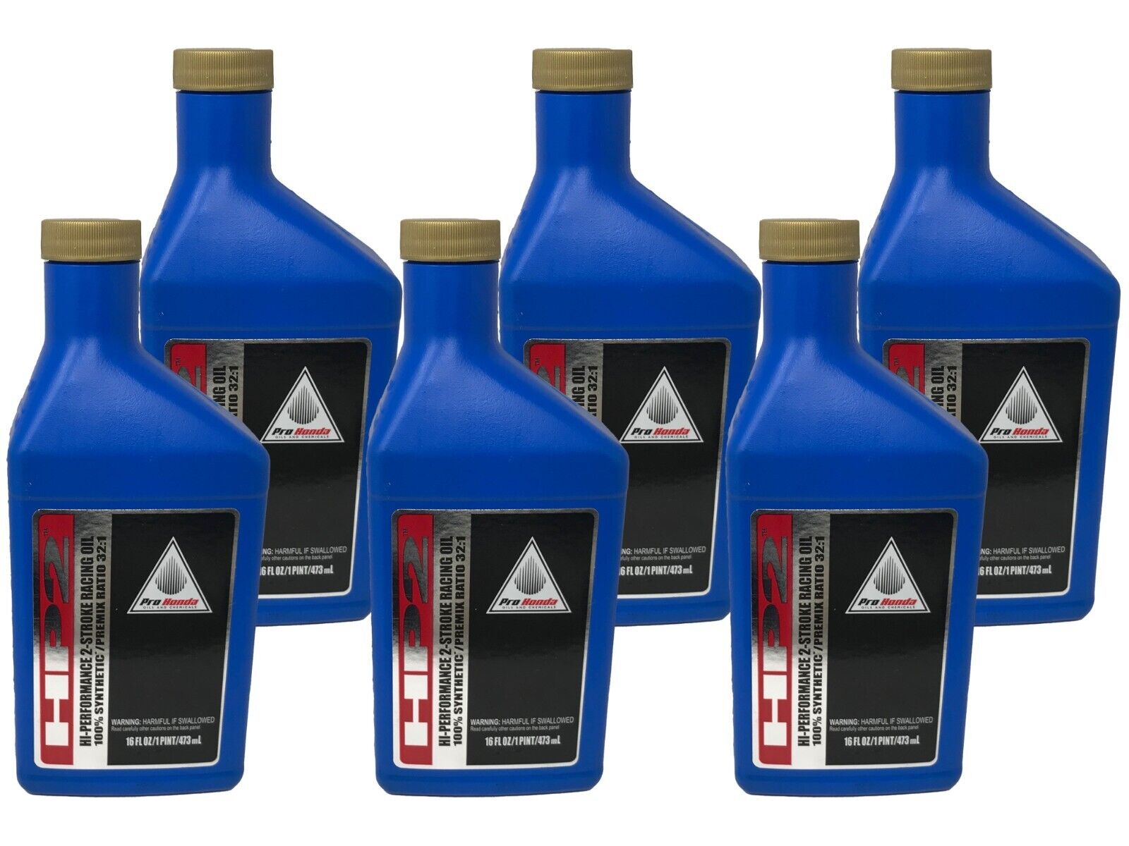 Honda Genuine OEM HP2 Synthetic 2 Stroke Oil Pint 08C35-AH21S01 - 6 Pack