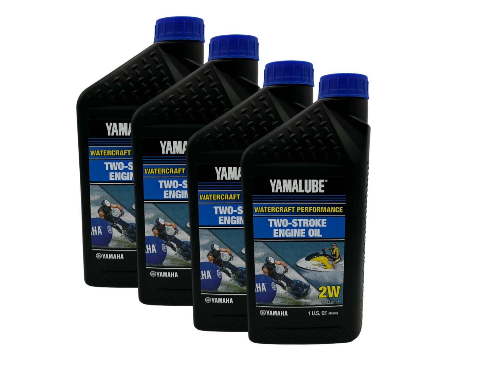 Yamaha Yamalube 2W Watercraft 2-Stroke Engine Oil LUB-2STRK-W1-12-4PACK