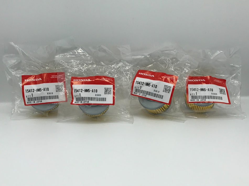 4 Pack Honda OEM Oil Filter 15412-HM5-A10 TRX350 TRX400 TRX450 Rancher Foreman 4