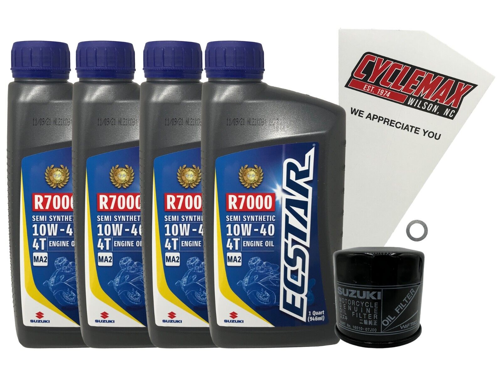 Cyclemax OEM Semi-Synthetic Oil Change Kit fits 2008-2009 Suzuki VZR-1800 K6-K7