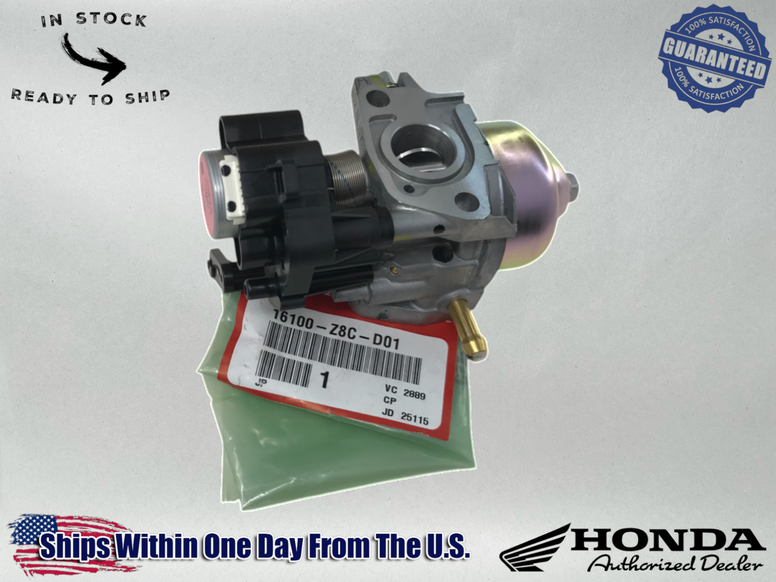 Honda Genuine OEM Authentic Honda CARBURETOR (BEA1L A) 16100-Z8C-D01