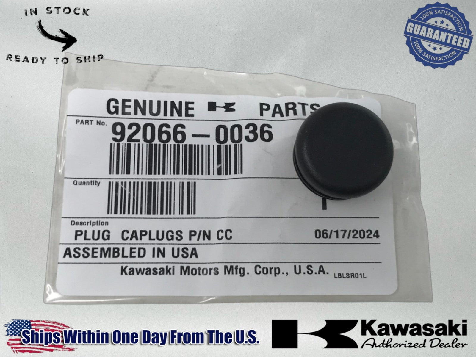 Kawasaki Genuine OEM Authentic PLUG 92066-0036