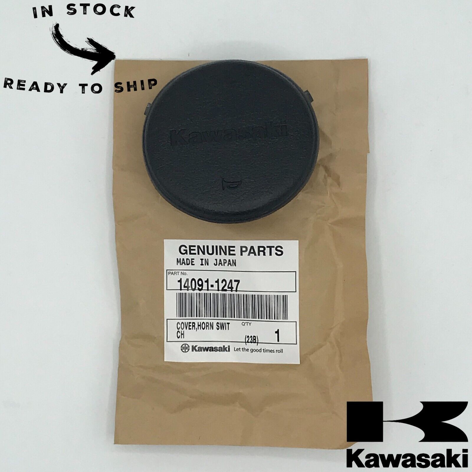 Genuine OEM Kawasaki Horn Switch Cover 14091-1247