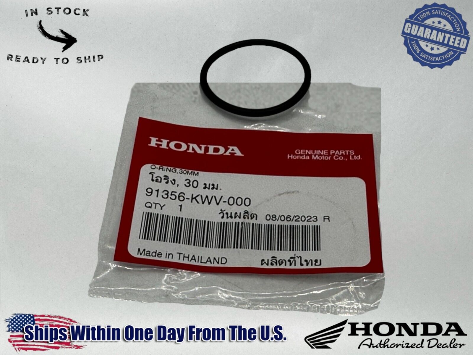 Honda Genuine OEM Authentic O-Ring (30mm) 91356-KWV-000