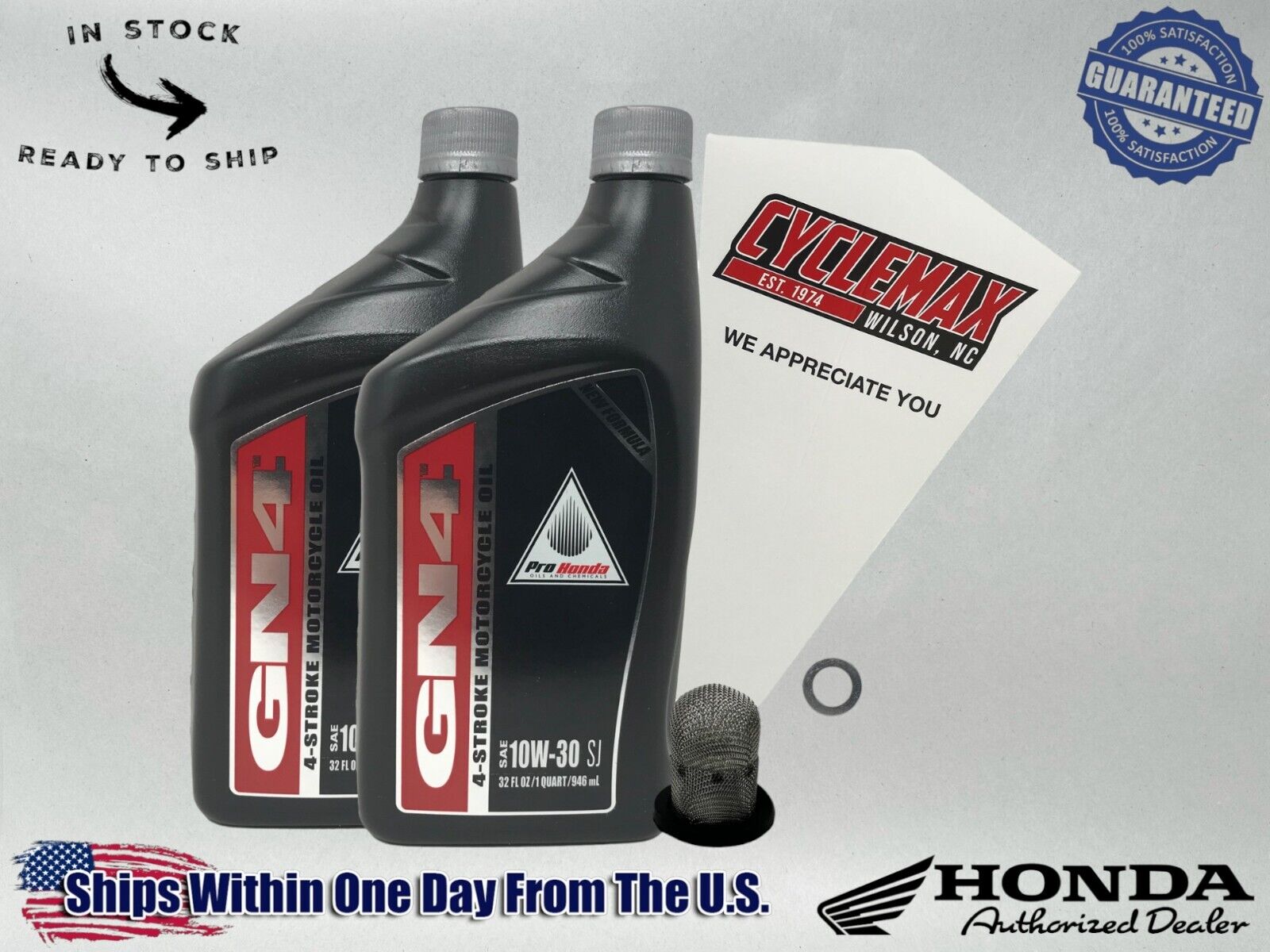 Cyclemax Standard 10W-30 Oil Change Kit fits 2003-2024 Honda Ruckus