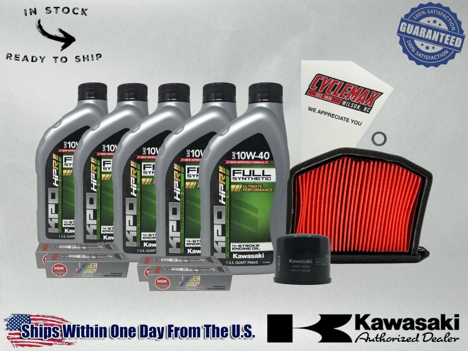 Cyclemax Full-Synthetic KPO Tune-Up Kit fits 2020-2023 Kawasaki Z H2