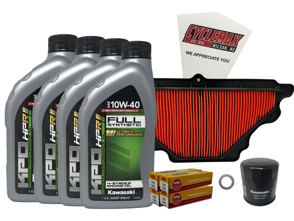 Full Synthetic Tune Up Kit w/ Plugs fits 2007-2008 Kawasaki Ninja ZX-6R