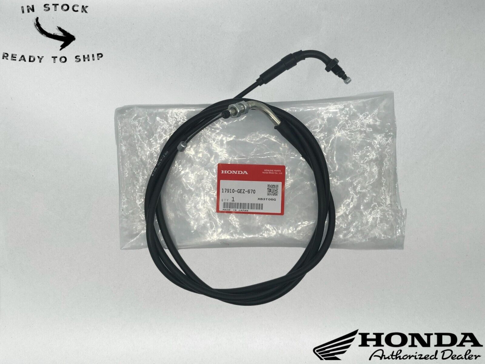 Honda Genuine OEM Throttle Cable 17910-GEZ-670