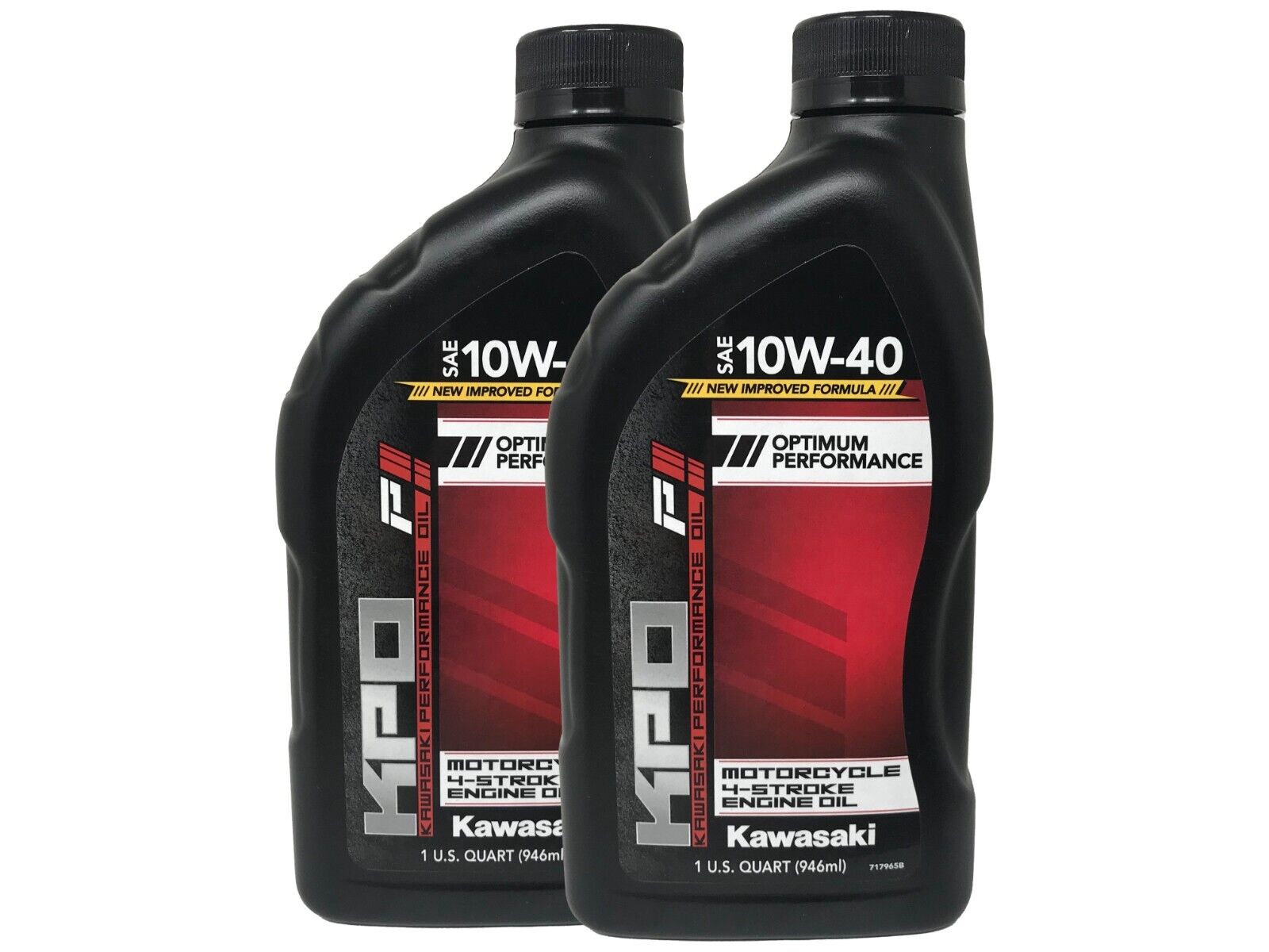 Kawasaki Genuine OEM KPO Motorcycle 10W-40 Oil Quart K61021-101-01Q - 2 Pack