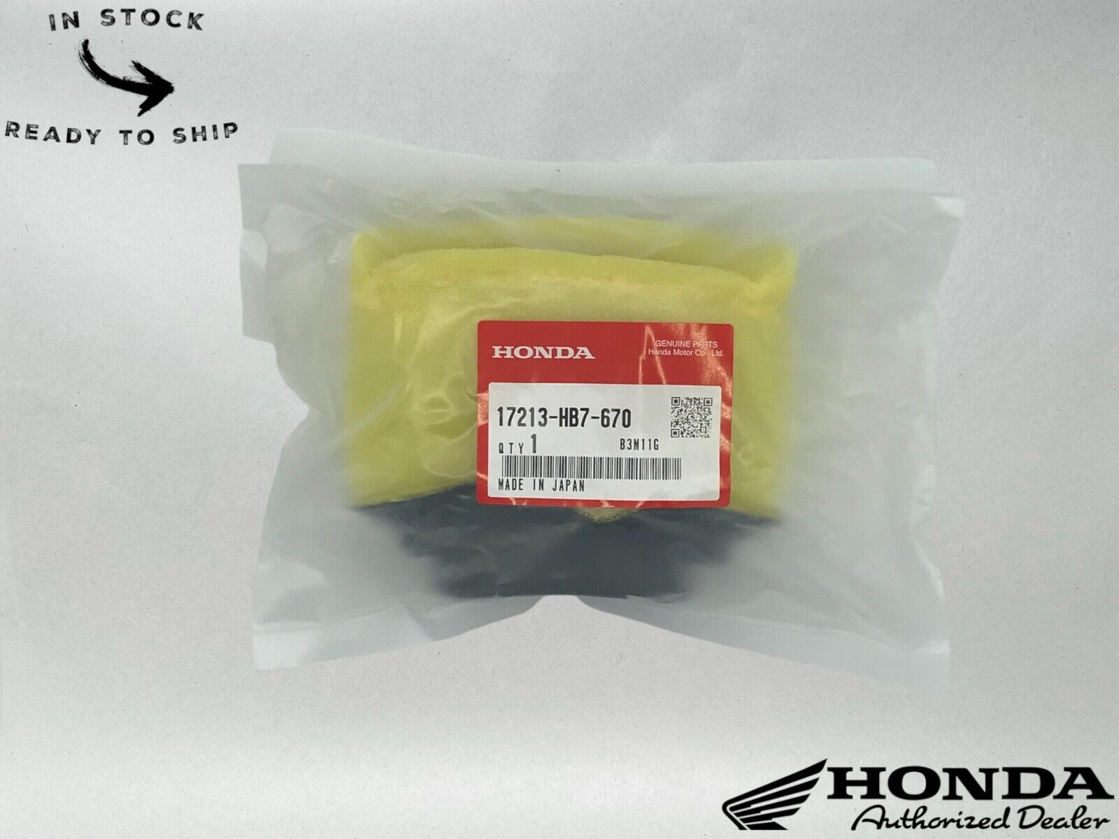 Honda Genuine OEM Air Cleaner 17213-HB7-670