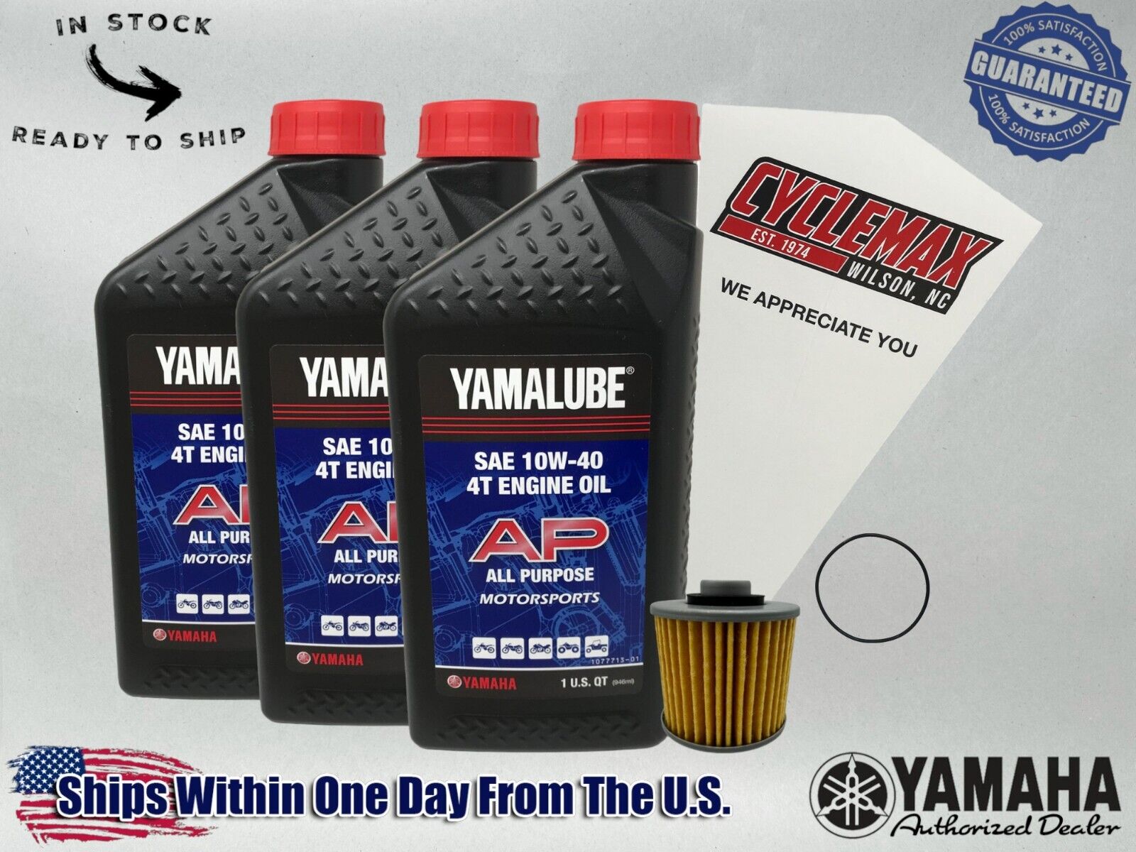 Cyclemax Std Yamalube Oil Change Kit fits 1999-2003 Yamaha BEAR TRACKER 250