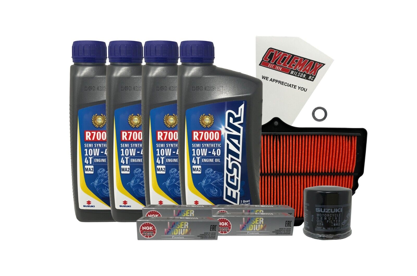 Cyclemax Semi-Synthetic Tune Up Kit w/ Plugs fits 2007-2008 Suzuki GSX-R1000