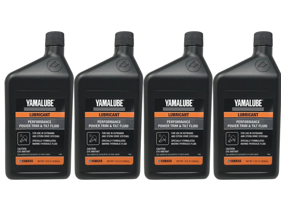 Yamaha Genuine OEM Performance Power Trim & Tilt Fluid ACC-PWRTR-MF-32 - 4 Pack