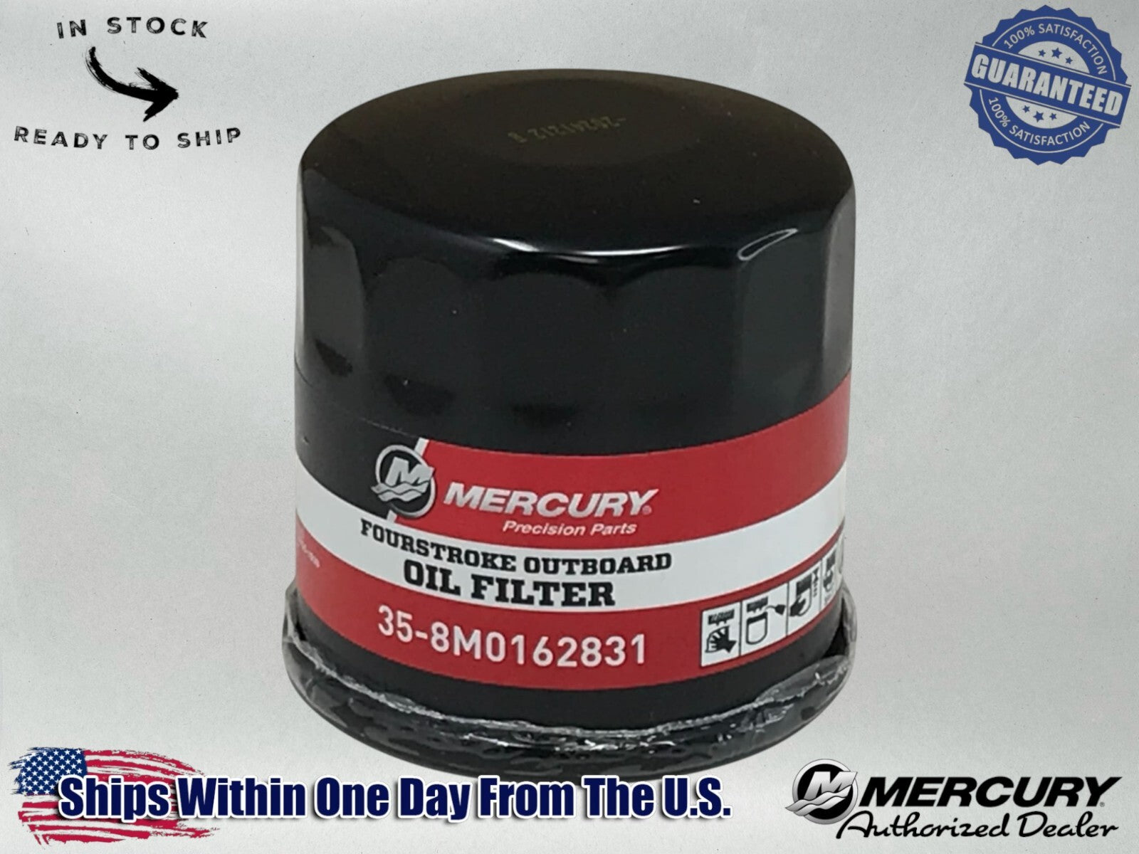 Mercury Genuine OEM Authentic Oil Filter 35-8M0162831