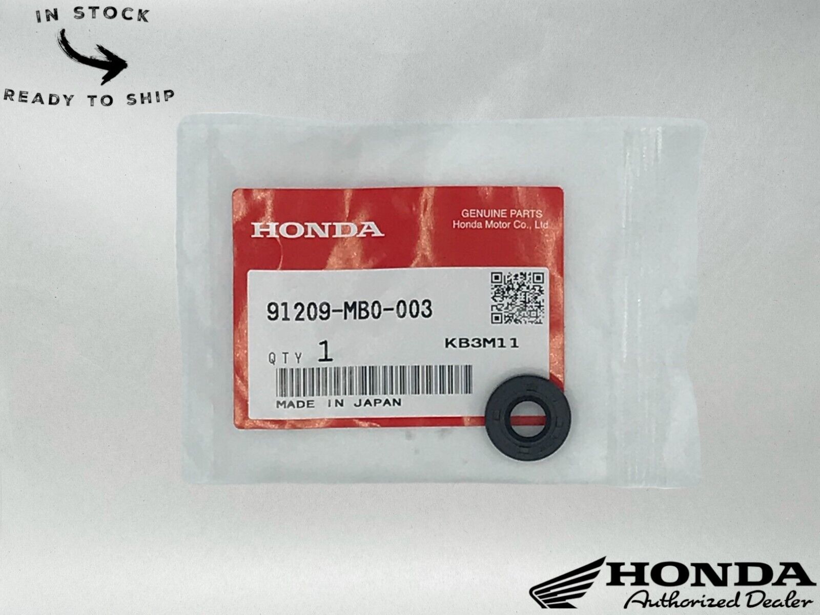 Honda Genuine OEM Oil Seal (8X18X5) 91209-MB0-003