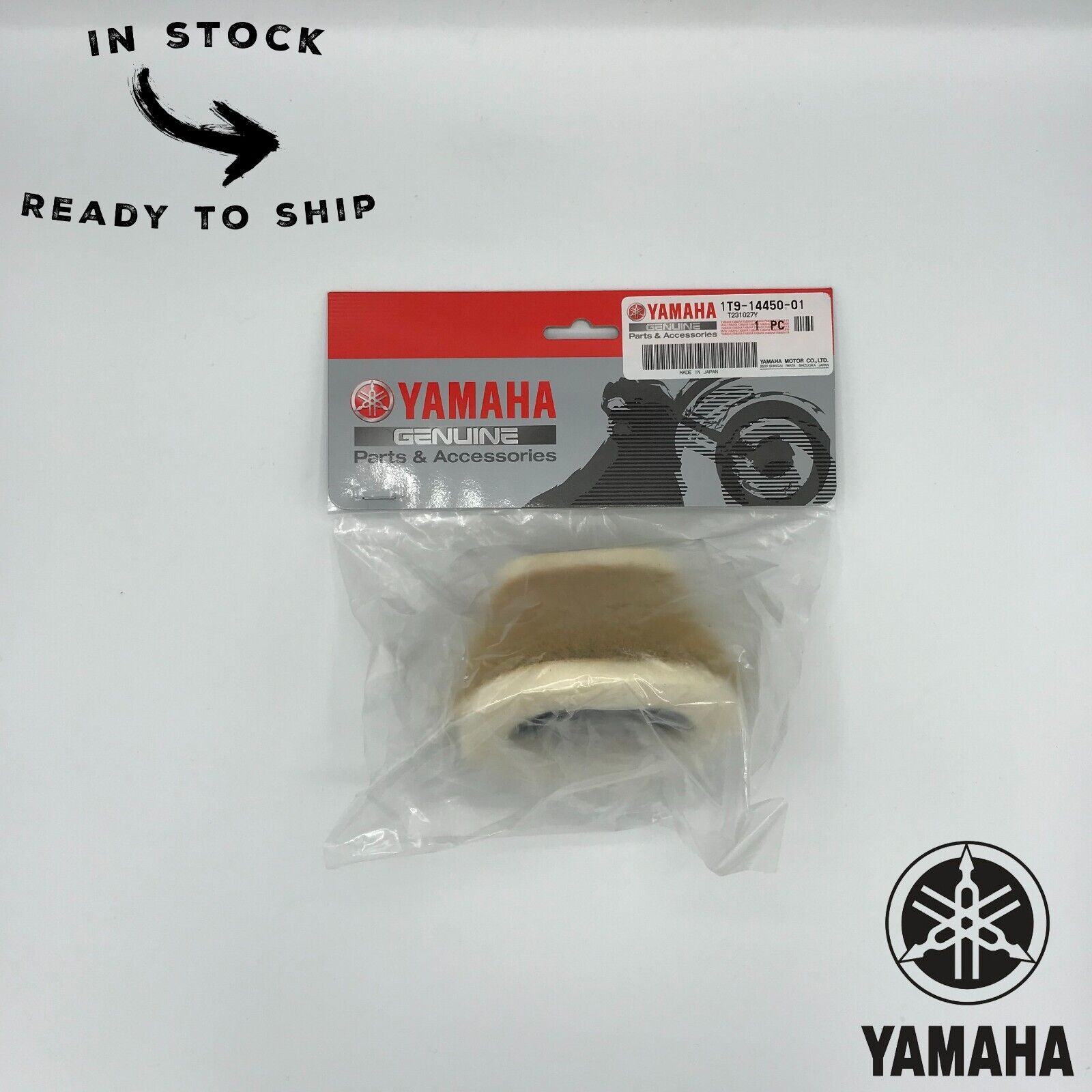 Genuine OEM Yamaha Air Filter Element 1T9-14450-01-00