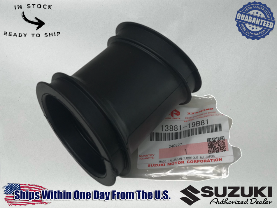 Suzuki OEM KING QUAD 300 AIR BOX CARBURETOR INTAKE BOOT 1991-2002, 13881-19B81