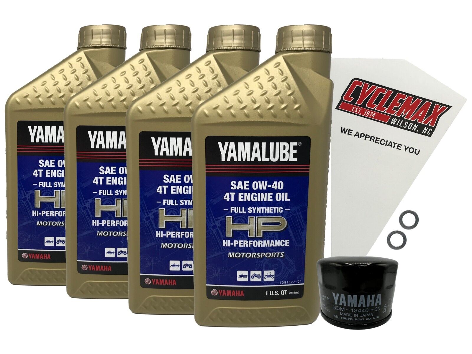 Cyclemax FS Yamalube 0W40 Oil Change Kit 2005-2007 Yamaha RS Vector Snowmobile