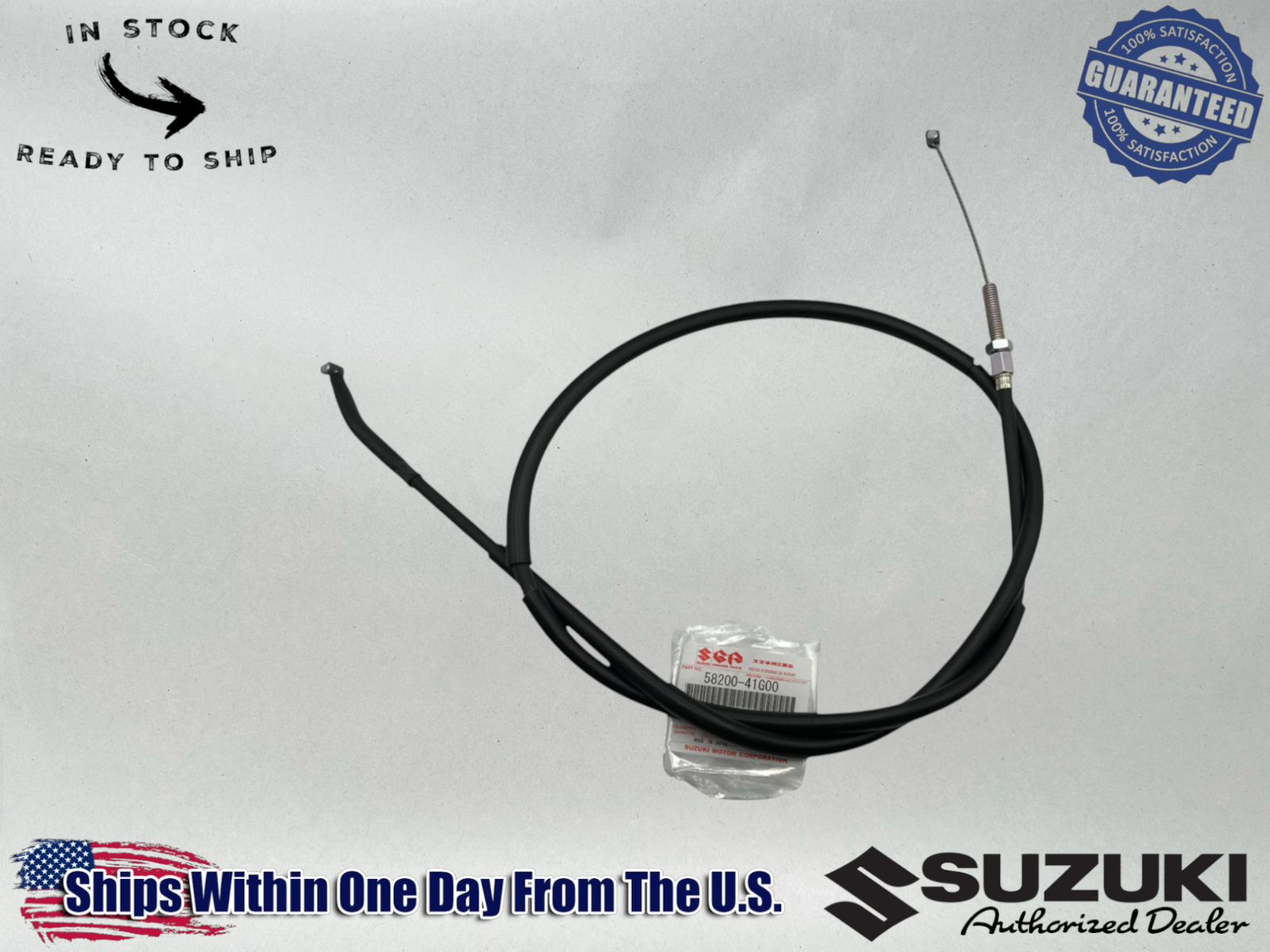 Suzuki Genuine OEM 2005-06 GSXR GSX-R 1000 1K CLUTCH CABLE ASSEMBLY 58200-41G00