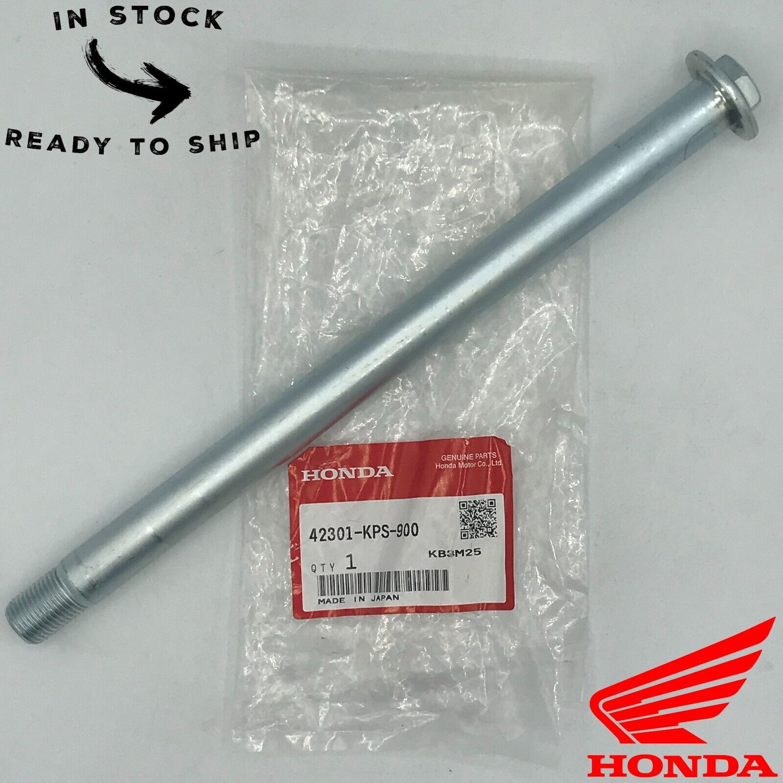 Genuine OEM Honda Rear Wheel Axle 42301-KPS-900