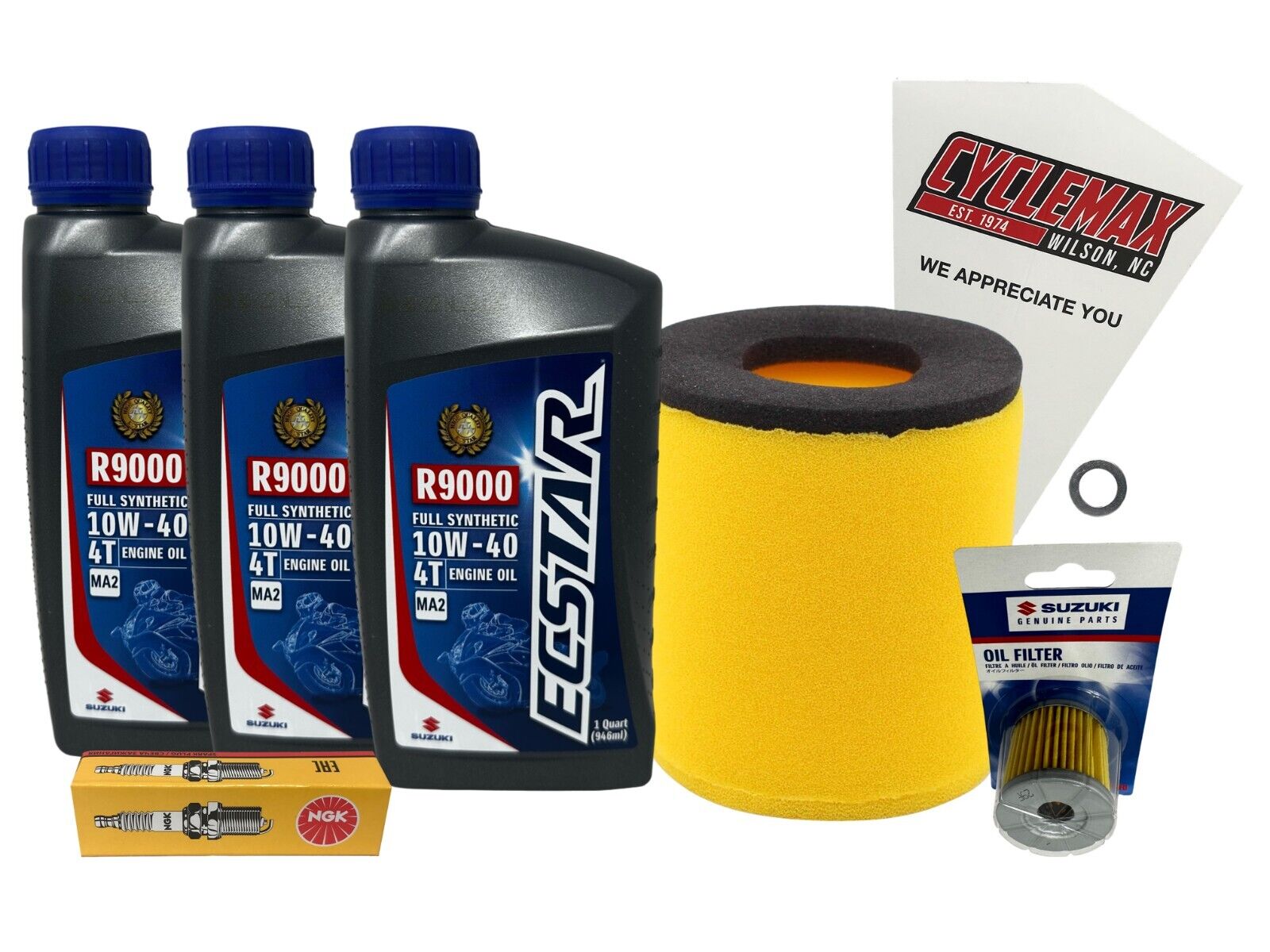 Cyclemax OEM Full Synthetic Tune-Up Kit fits 2003-2018 Suzuki LTZ 400 QuadSport