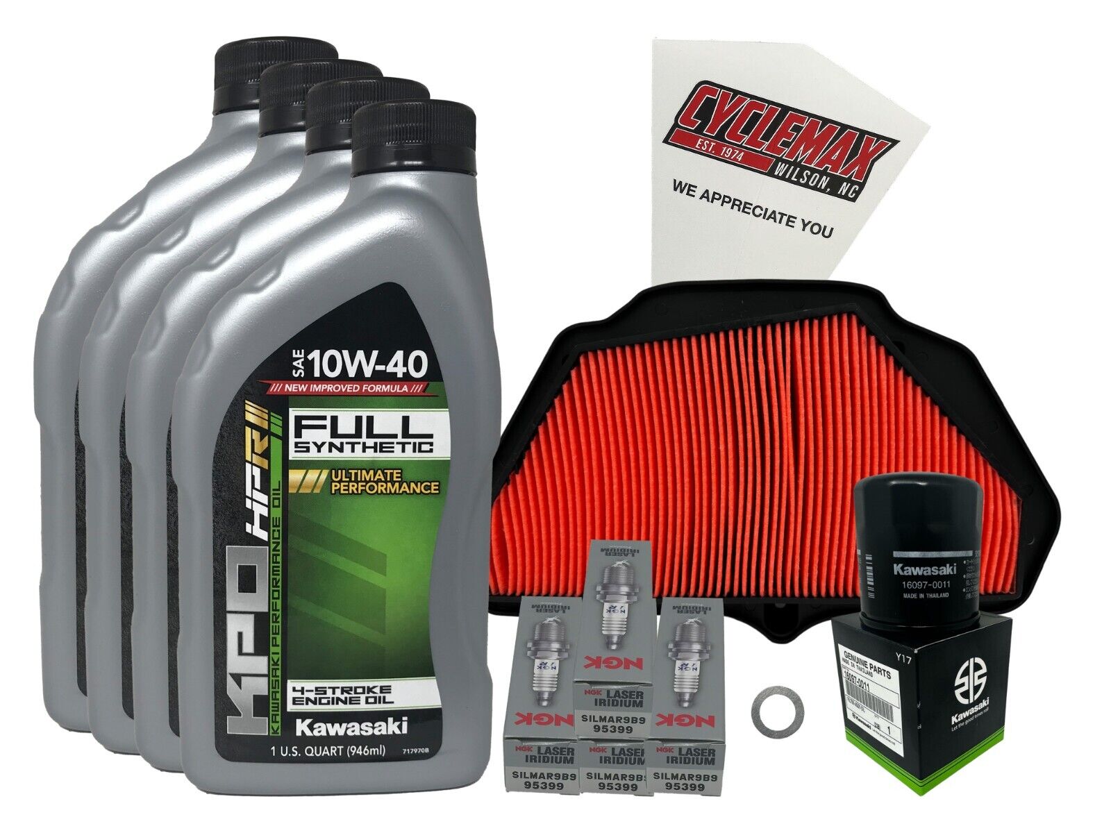 Cyclemax Full Synthetic Tune Up Kit fits Kawasaki 2019-2023 Ninja ZX 10RR