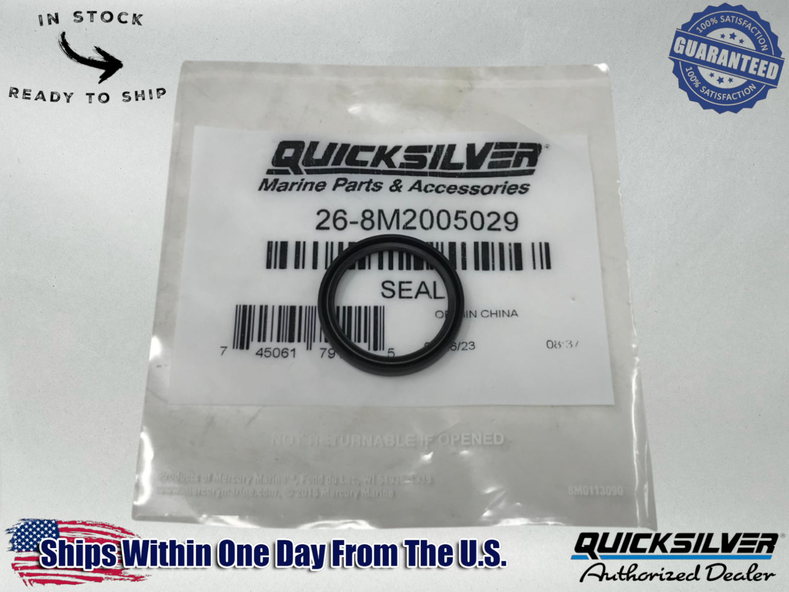 Mercury Genuine OEM MerCruiser Alpha Bravo Upper Steering Pin Seal 8M2005029