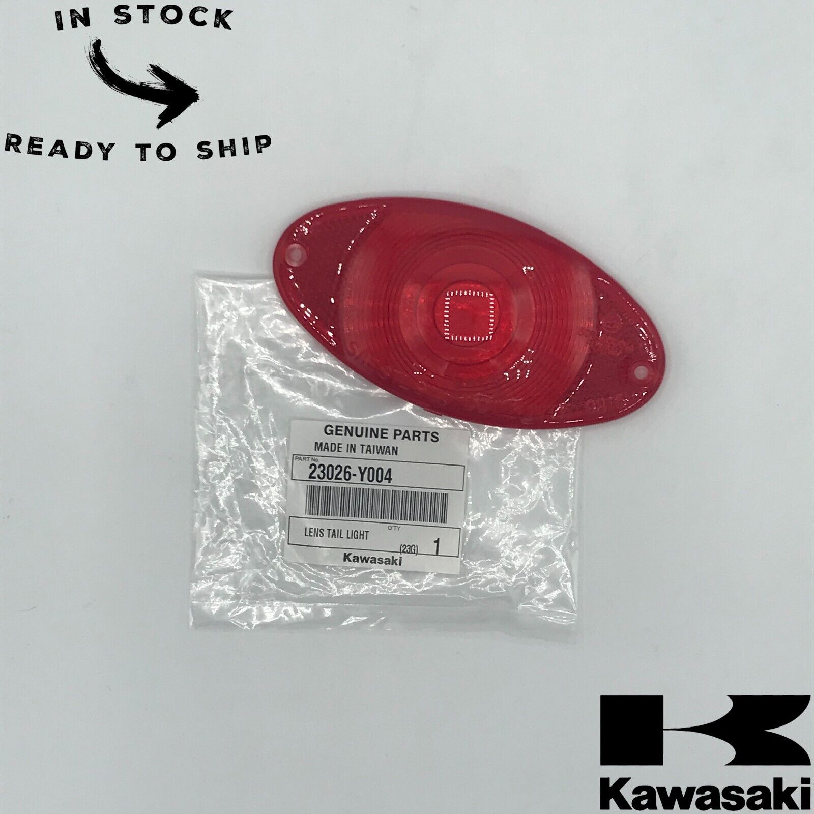 Genuine OEM Kawasaki Rear Tail Light Lens Lamp 23026-Y004