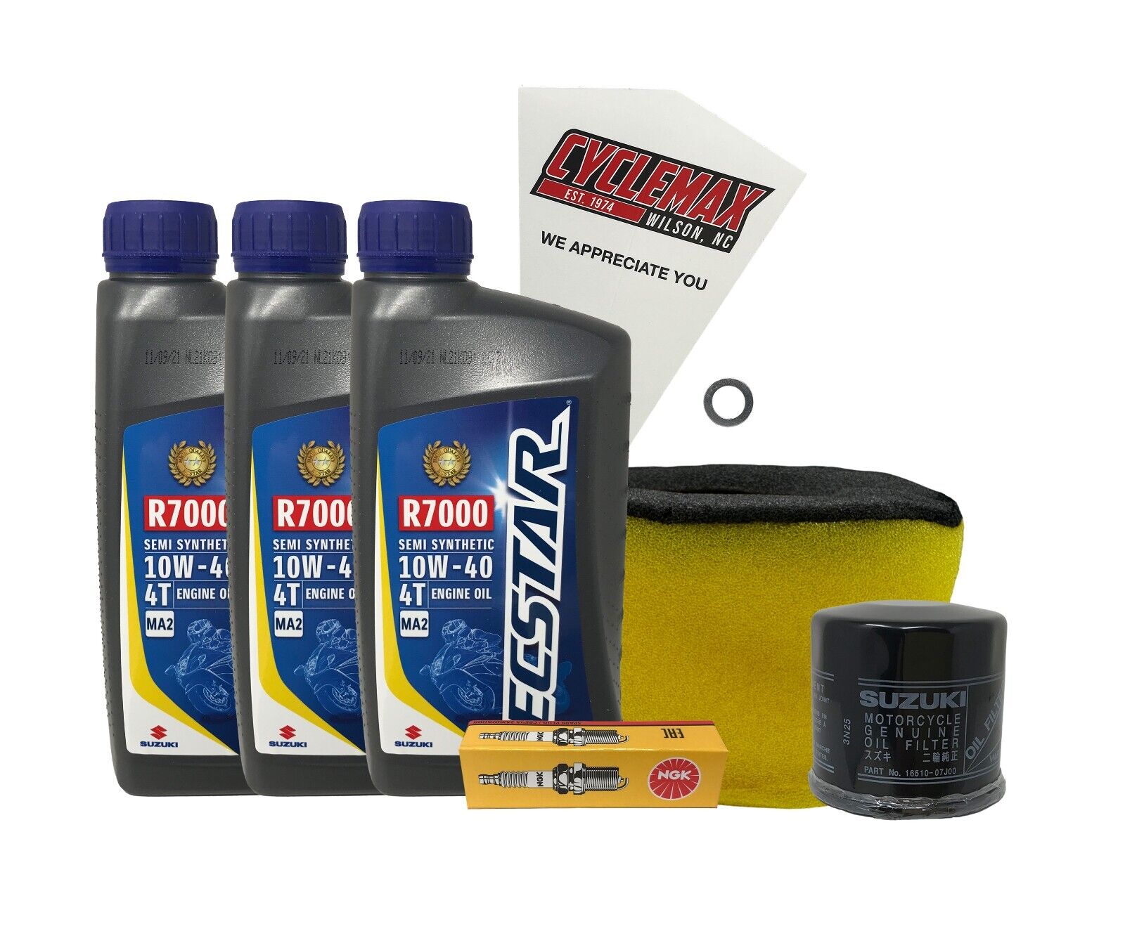 Cyclemax Semi-Synthetic Tune Up Kit w/ Spark Plug fits 2000-2001 Suzuki LT-A500