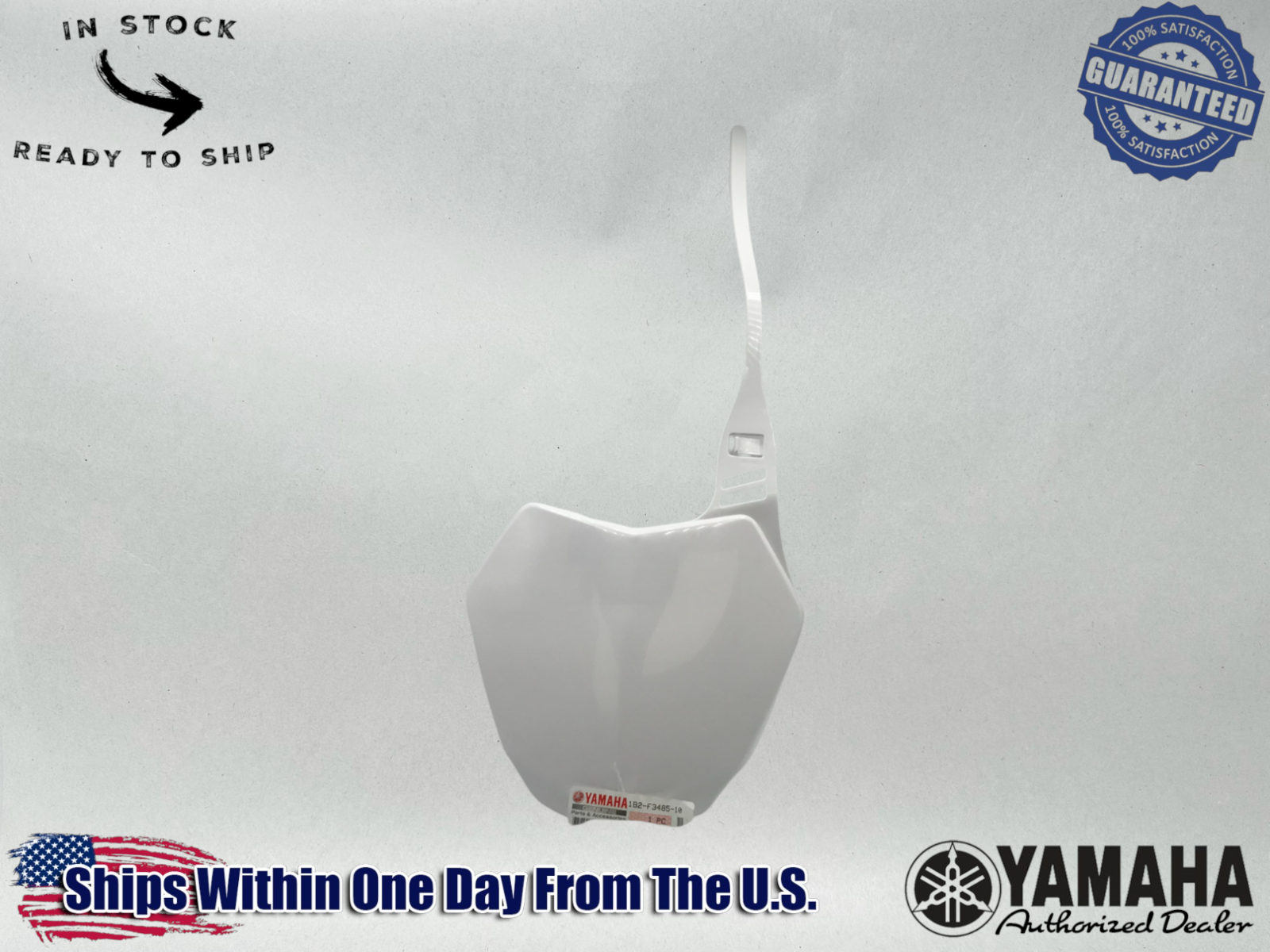 Yamaha OEM 2008-24 TTR125 TTR 125 TT-R125 E LE WHITE FT # PLATE 1B2-F3485-10-00