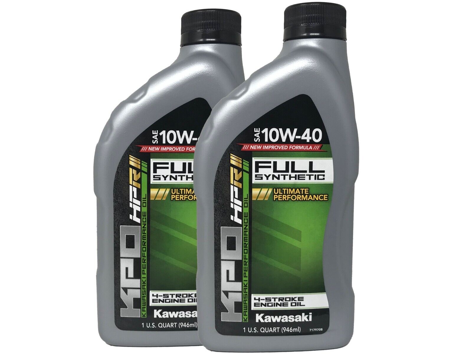 Kawasaki Genuine OEM KPO Full Synthetic 10W-40 Oil Quart K61021-500-01Q - 2 Pack