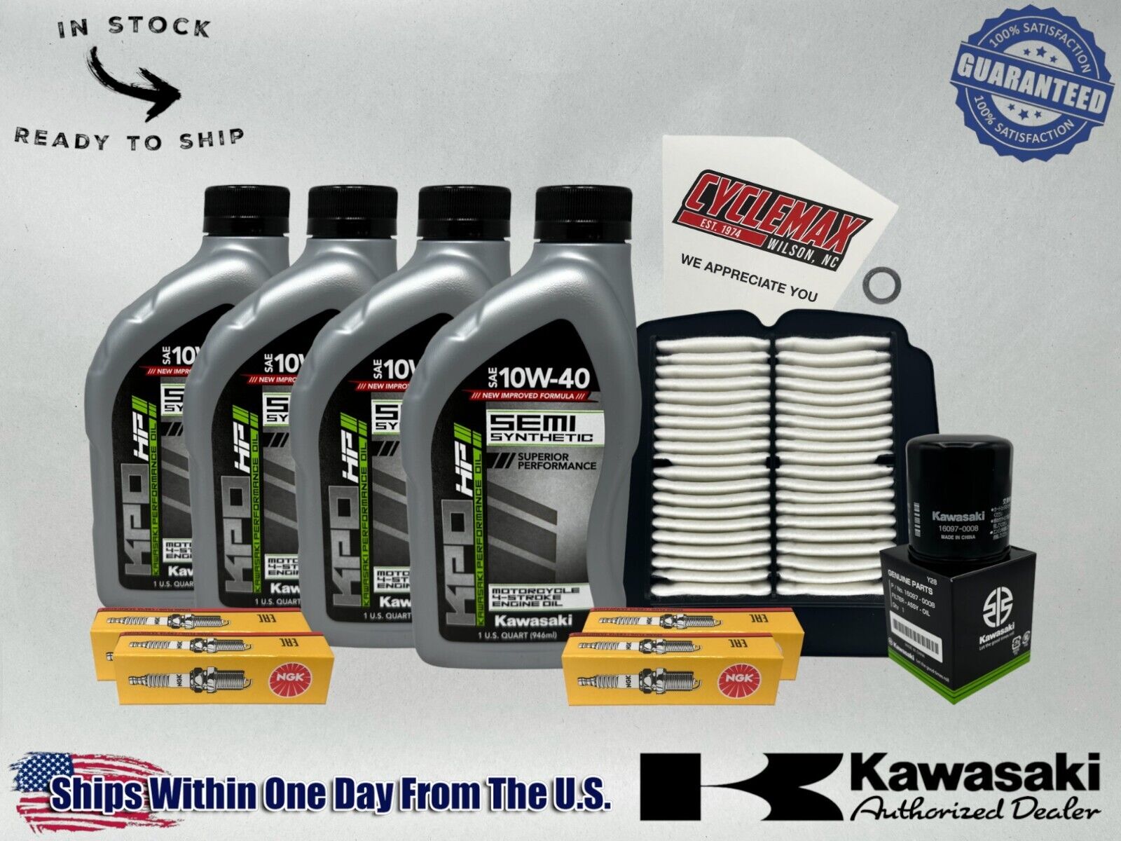 Cyclemax Semi-Synthetic KPO Tune-Up Kit fits 2003-2004 Kawasaki NINJA ZX-6RR