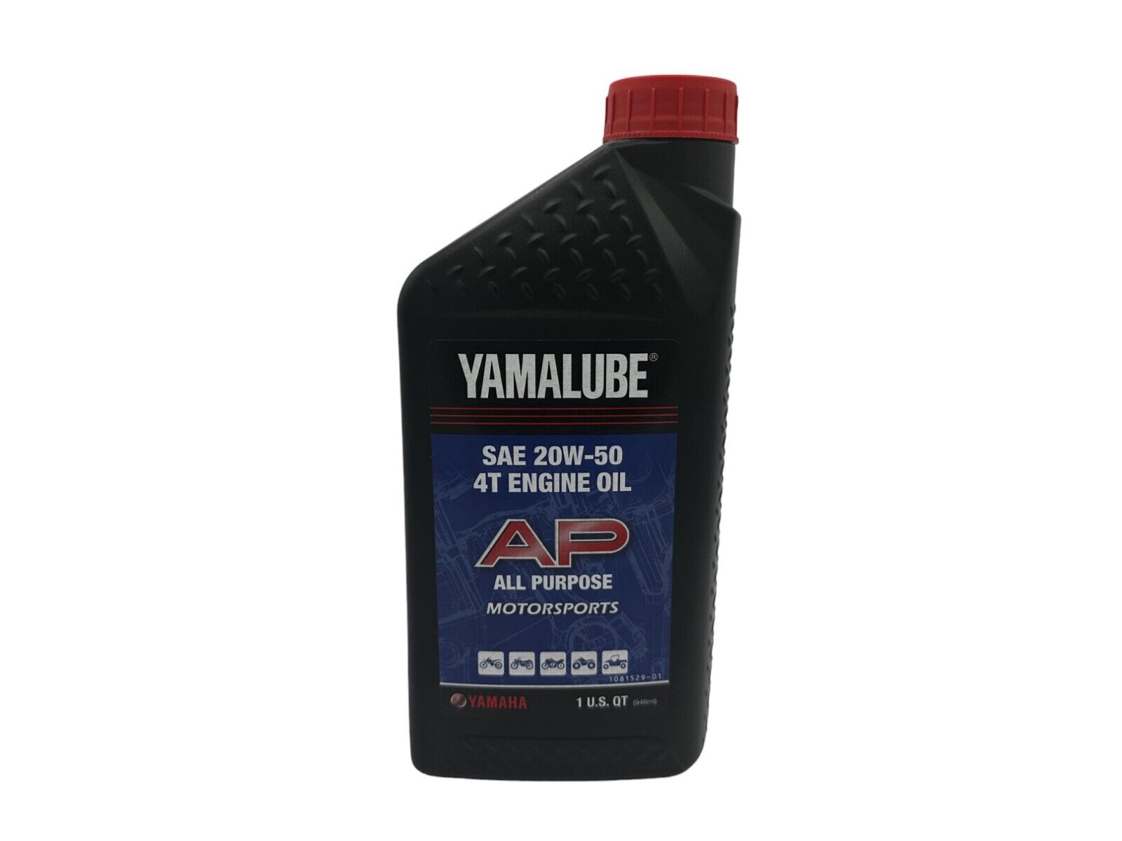 Yamaha Genuine OEM SAE 10W-40 4T Engine Oil LUB-10W40-AP-12 - 4 Pack