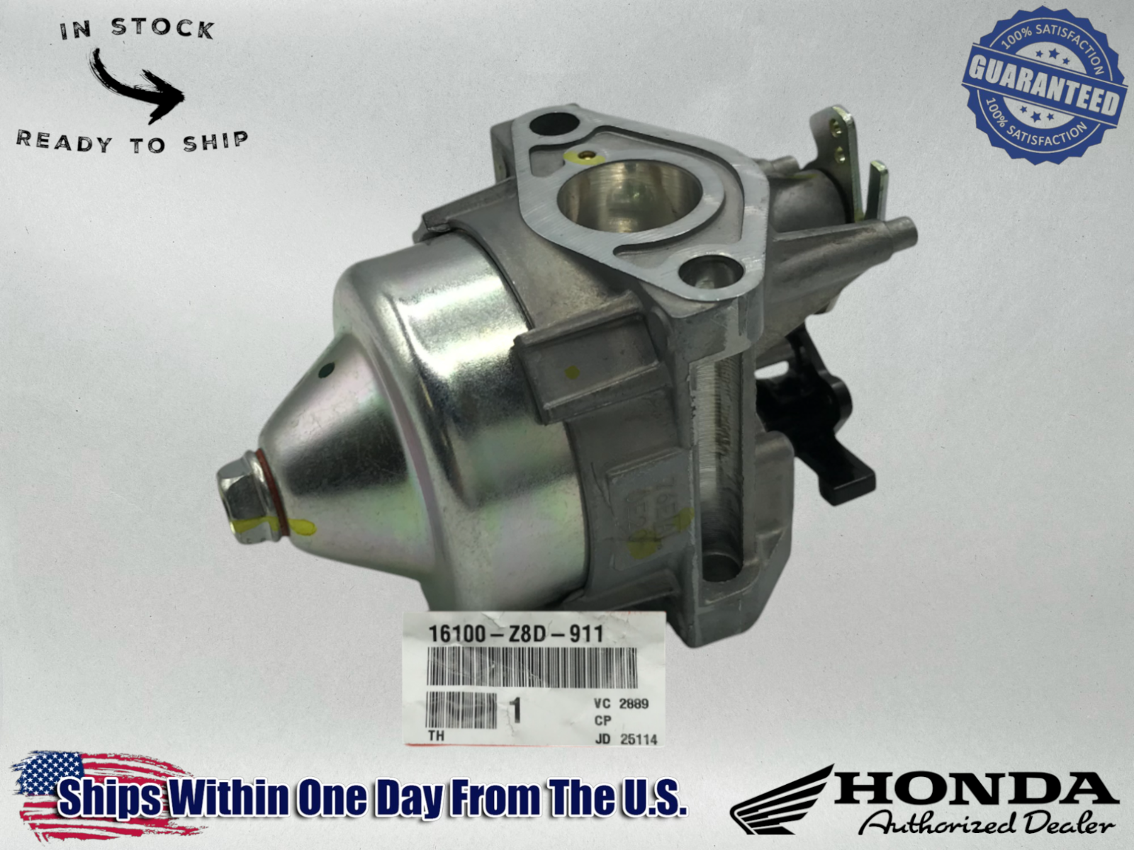 Honda Genuine OEM Authentic POWER WASHER Carburetor GCV190LA CARB 16100-Z8D-911