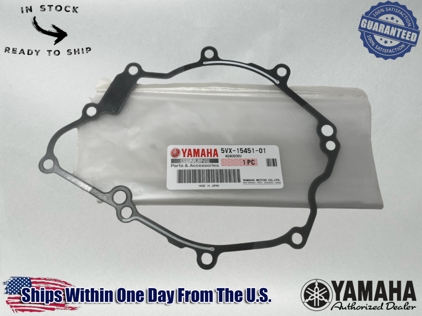 Yamaha Genuine OEM Authentic  Stator Ignition Cover Gasket 5VX-15451-01-00