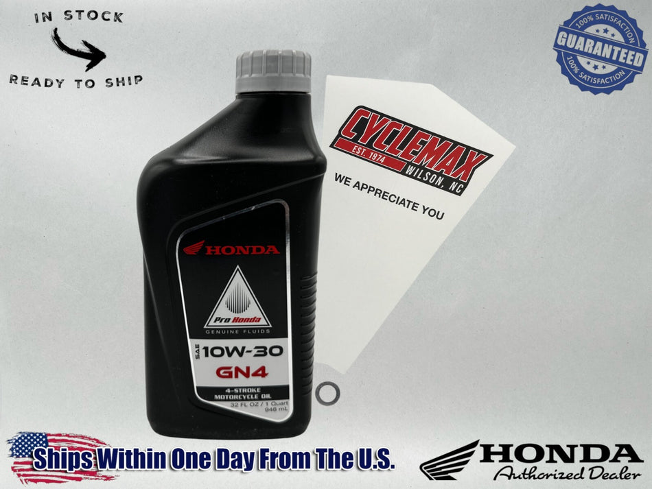 Standard GN4 10W-30 Oil Change Kit fits 2013-2025 Honda CRF50